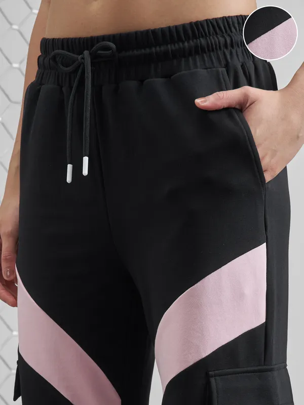 Street By Tokyo Talkies Women Black Relaxed Fit Track Pant