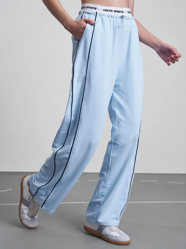 Street By Tokyo Talkies Women Blue Relaxed Fit Track Pant