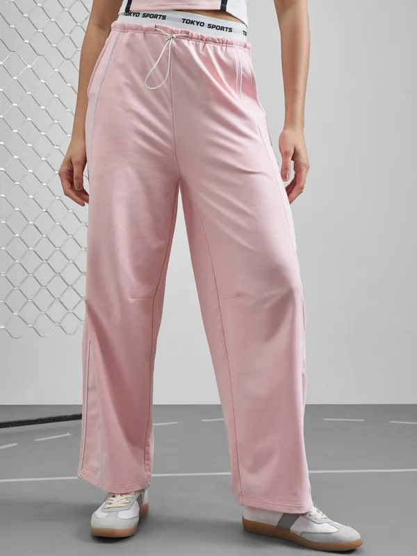 Street By Tokyo Talkies Women Pink Relaxed Fit Track Pant