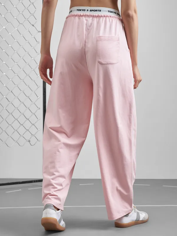 Street By Tokyo Talkies Women Pink Relaxed Fit Track Pant