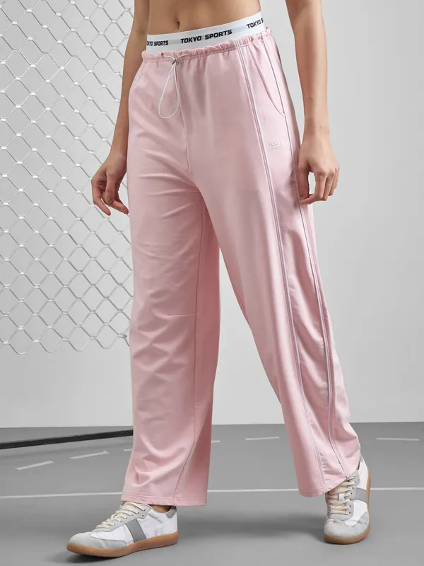 Street By Tokyo Talkies Women Pink Relaxed Fit Track Pant