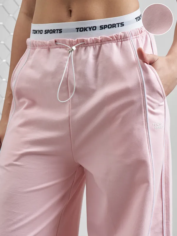 Street By Tokyo Talkies Women Pink Relaxed Fit Track Pant