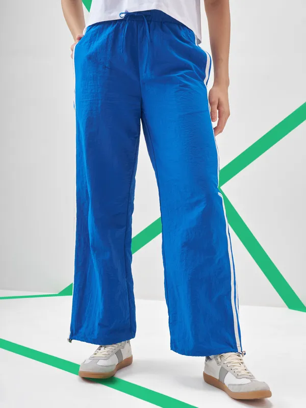 Street By Tokyo Talkies Women Blue Regular Fit Track Pant