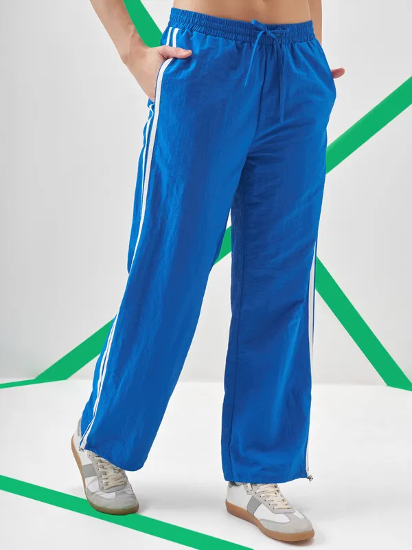 Street By Tokyo Talkies Women Blue Regular Fit Track Pant