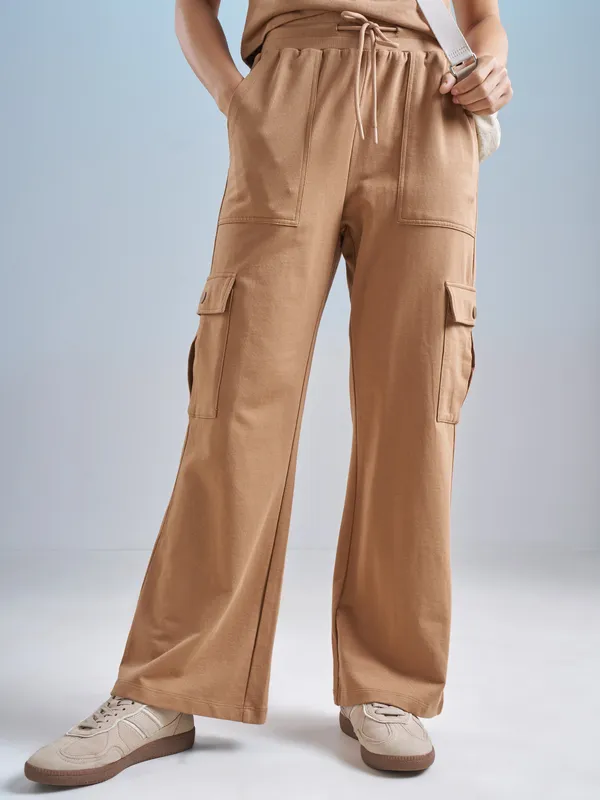 Street By Tokyo Talkies Women Brown Regular Fit Track Pant