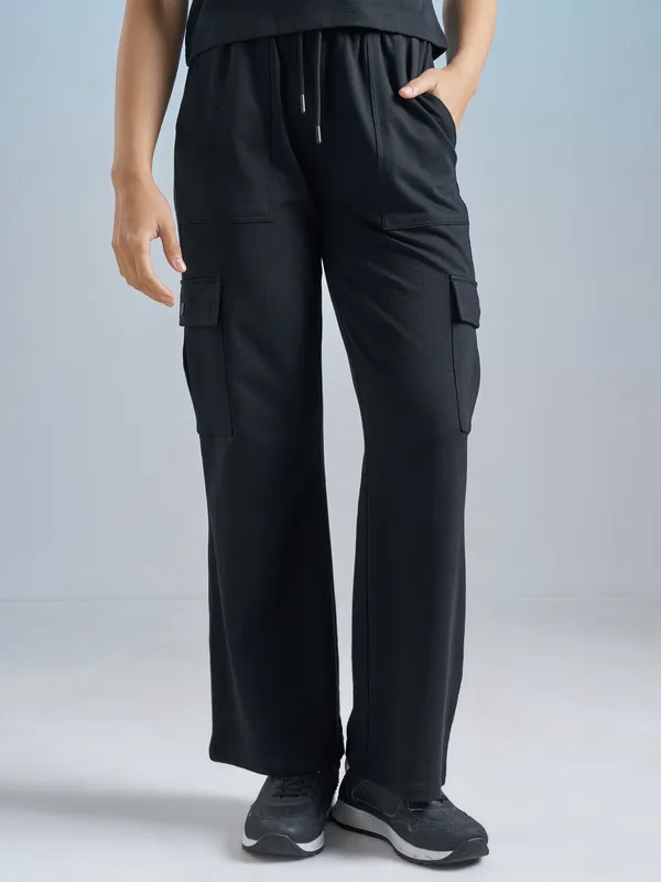 Street By Tokyo Talkies Women Black Regular Fit Track Pant