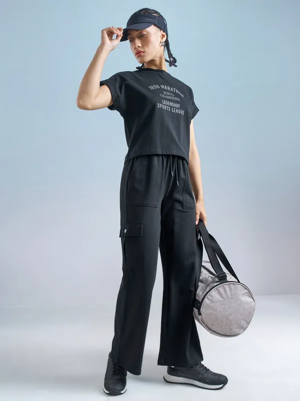 Street By Tokyo Talkies Women Black Regular Fit Track Pant