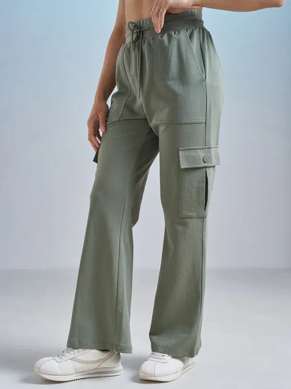Street By Tokyo Talkies Women Olive Regular Fit Track Pant