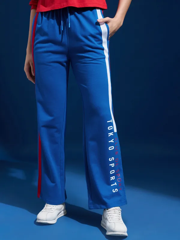 Street By Tokyo Talkies Women Blue Regular Fit Track Pant