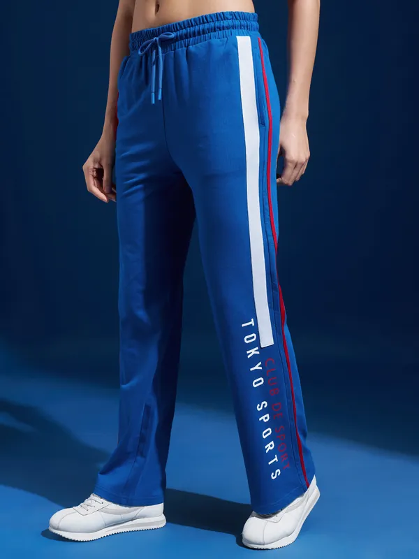 Street By Tokyo Talkies Women Blue Regular Fit Track Pant