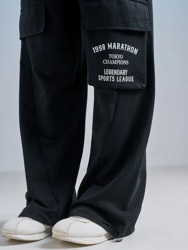 Street By Tokyo Talkies Women Black Regular Fit Track Pant