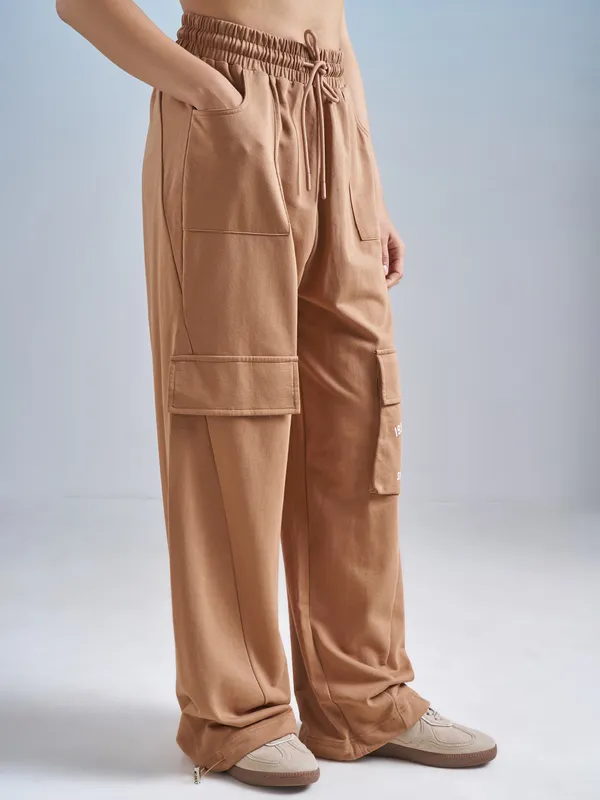 Street By Tokyo Talkies Women Brown Regular Fit Track Pant