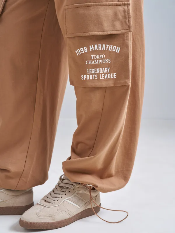 Street By Tokyo Talkies Women Brown Regular Fit Track Pant