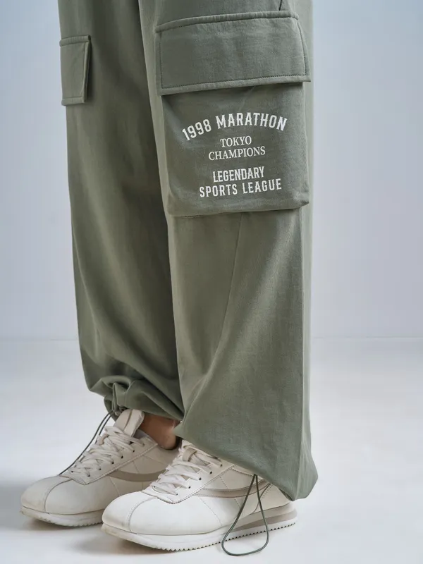 Street By Tokyo Talkies Women Olive Regular Fit Track Pant