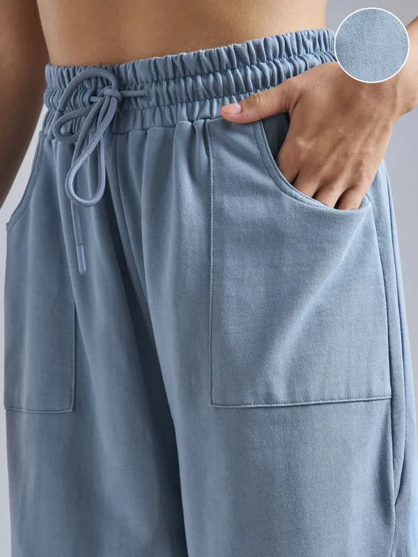 Street By Tokyo Talkies Women Blue Regular Fit Track Pant