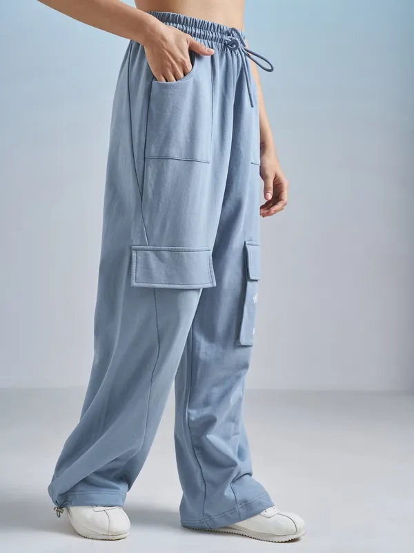 Street By Tokyo Talkies Women Blue Regular Fit Track Pant