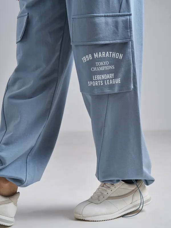 Street By Tokyo Talkies Women Blue Regular Fit Track Pant