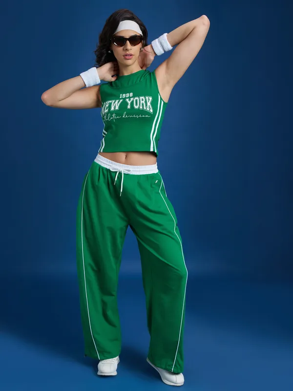 Women Wide Leg Track Pant