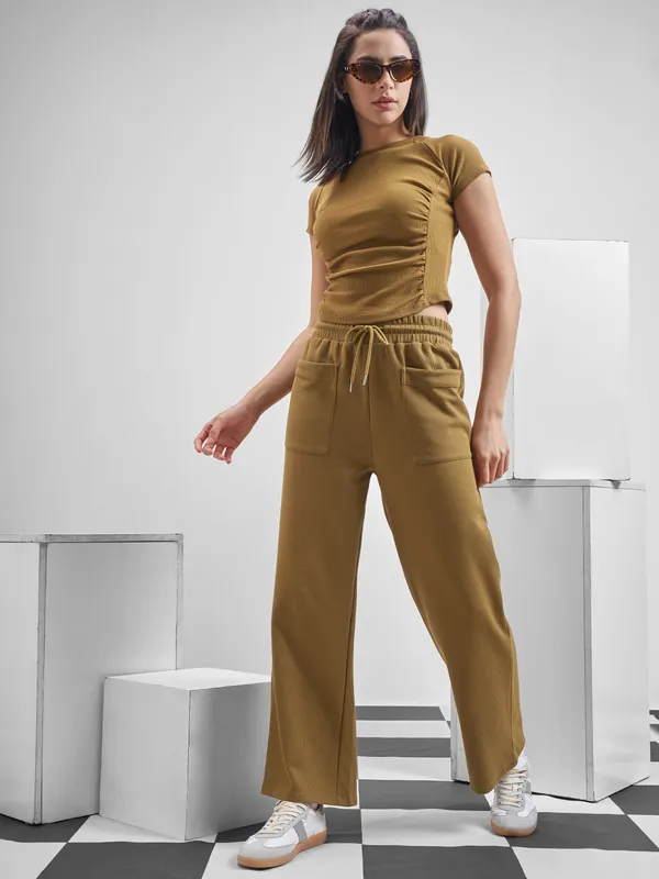 Street By Tokyo Talkies Women Brown Relaxed Fit Track Pant