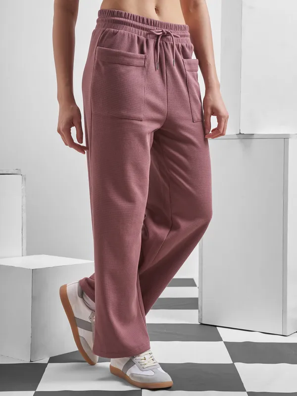 Street By Tokyo Talkies Women Mauve Relaxed Fit Track Pant