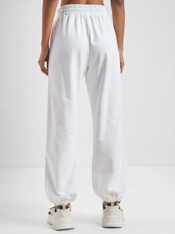 Street By Tokyo Talkies Women White Baggy Track Pant