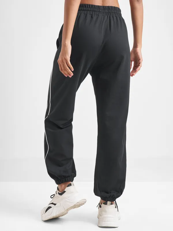 Street By Tokyo Talkies Women Black Baggy Track Pant