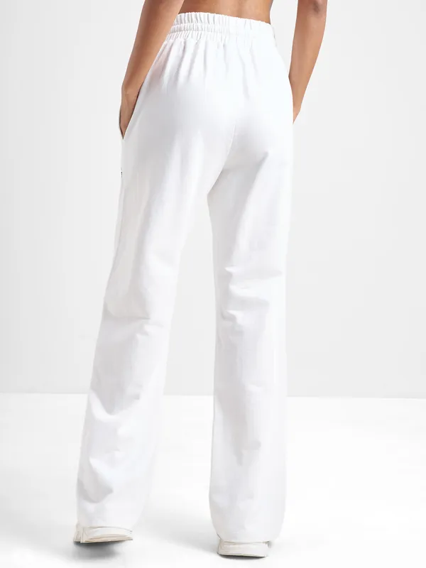 Street By Tokyo Talkies Women White Baggy Track Pant