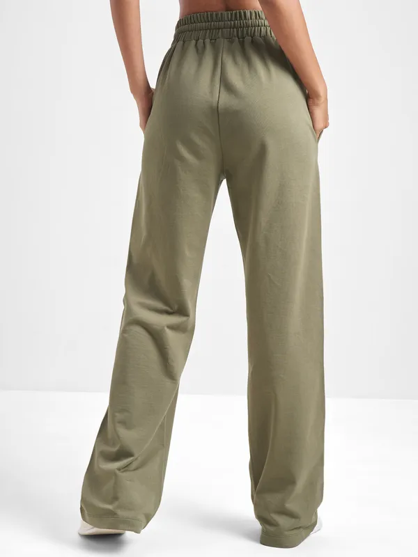 Street By Tokyo Talkies Women Olive Baggy Track Pant