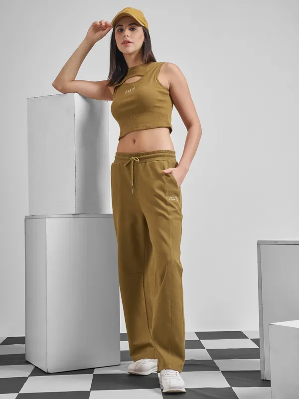 Street By Tokyo Talkies Women Brown Relaxed Fit Track Pant