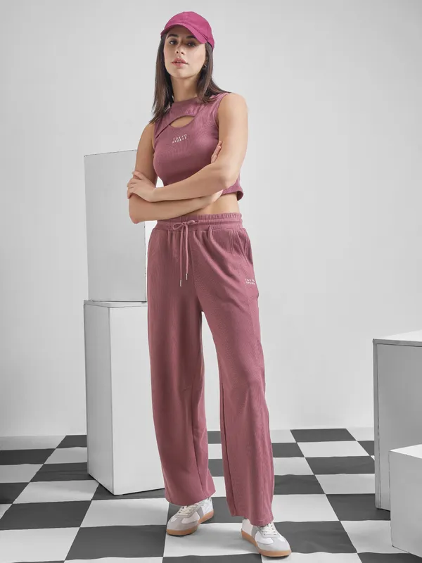 Street By Tokyo Talkies Women Mauve Relaxed Fit Track Pant