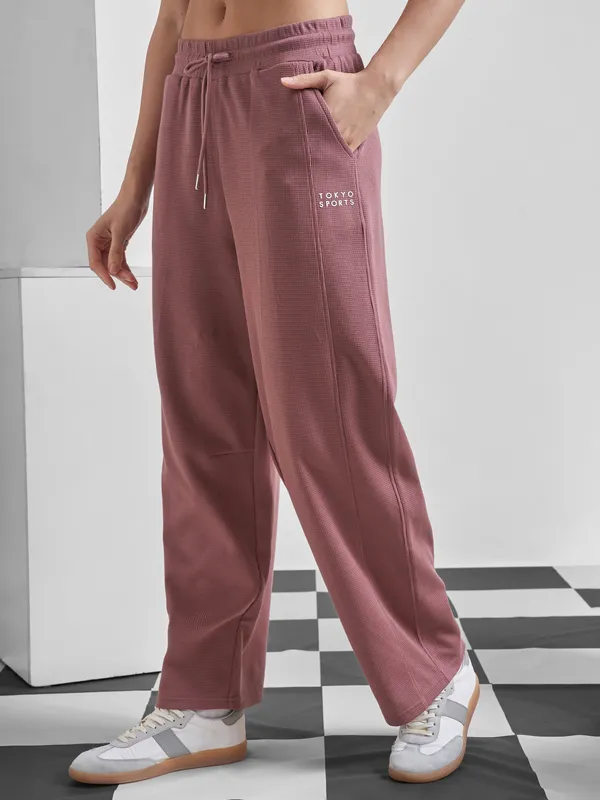 Street By Tokyo Talkies Women Mauve Relaxed Fit Track Pant