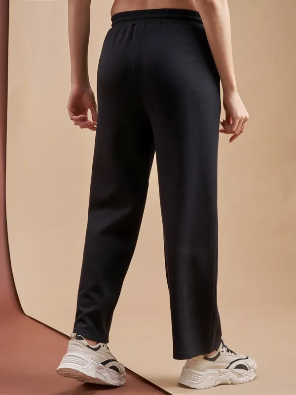 Street By Tokyo Talkies Women Black Relaxed Fit Track Pant