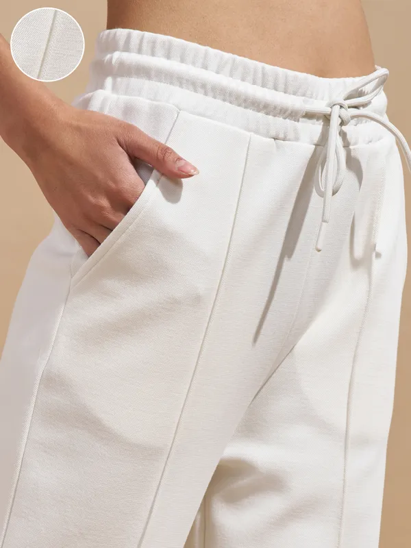 Tokyo Talkies Women White Regular Fit Track Pant