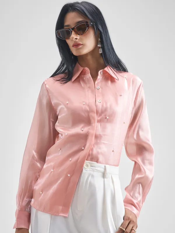 Women Solid Regular Fit Casual Shirt