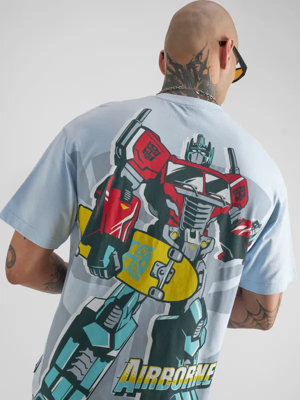 Transformers Men Printed Round Neck T-Shirt
