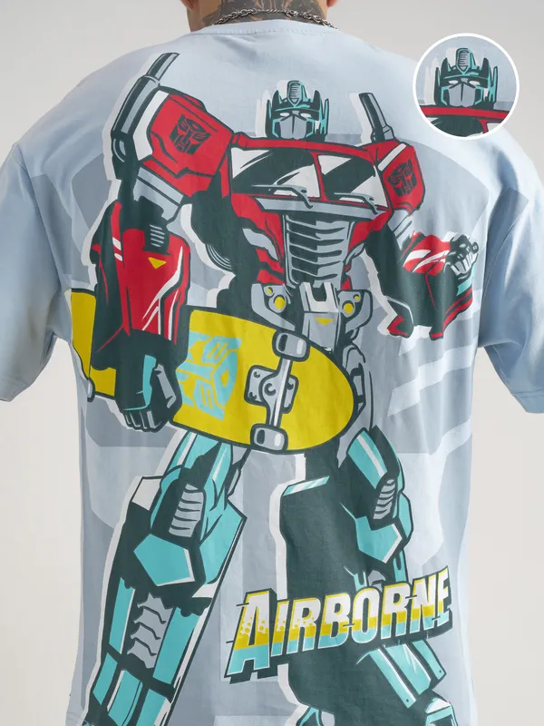 Transformers Men Printed Round Neck T-Shirt