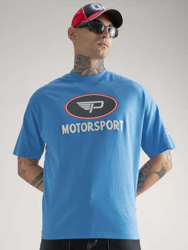 Highlander Men Blue Peanuts Printed Round Neck T-Shirt