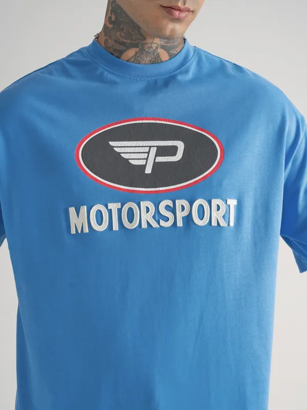 Highlander Men Blue Peanuts Printed Round Neck T-Shirt