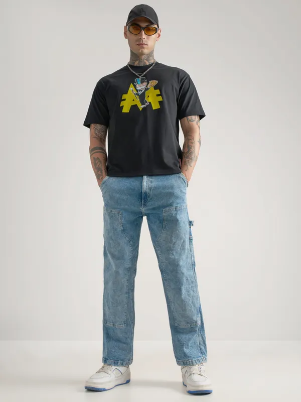 Monopoly Men Printed Round Neck T-Shirt