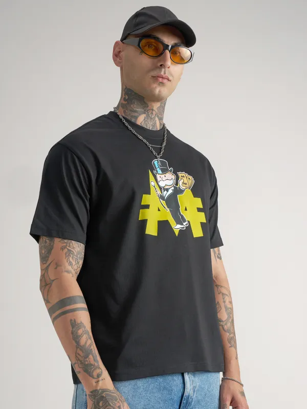 Monopoly Men Printed Round Neck T-Shirt