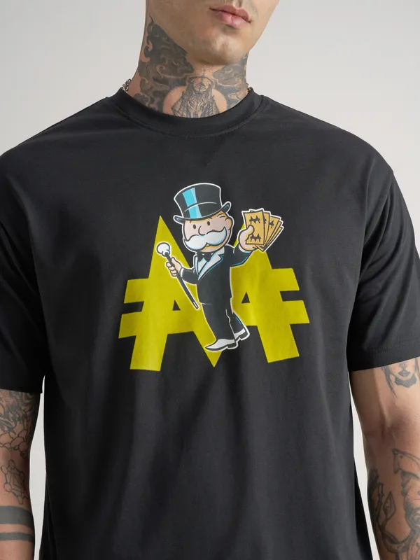 Monopoly Men Printed Round Neck T-Shirt
