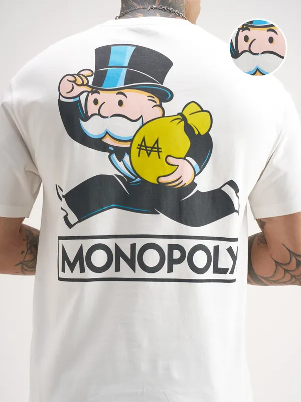 Hasbro By Highlander Men White Printed Round Neck T-Shirt