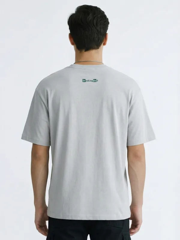 Highlander Men Grey Breaking Bad Printed Round Neck T-Shirt