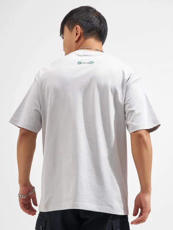 Highlander Men Grey Breaking Bad Printed Round Neck T-Shirt