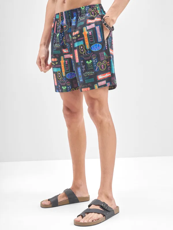 Disney By Highlander Men Black Mickey Mouse Cotton Boxers