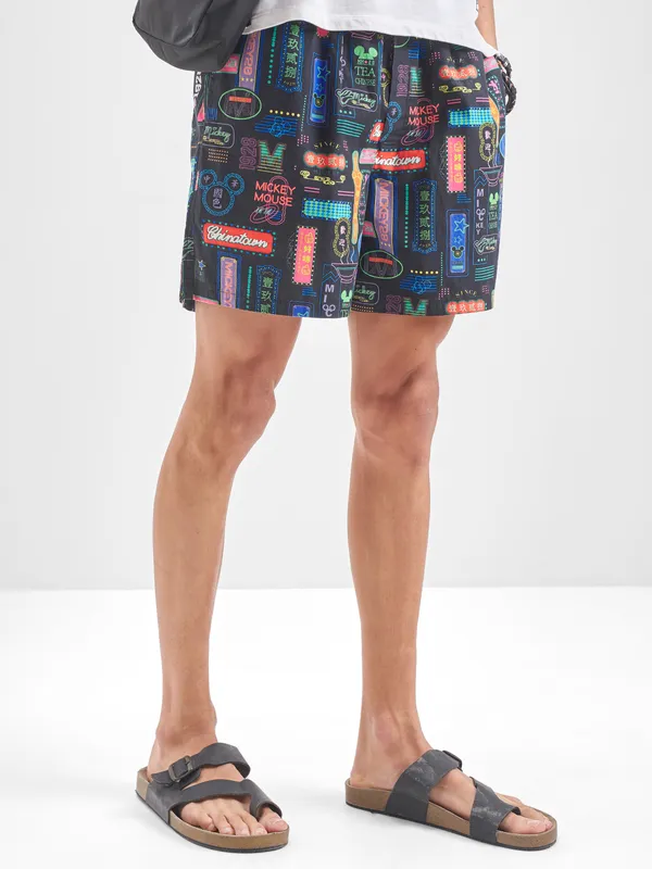 Disney By Highlander Men Black Mickey Mouse Cotton Boxers