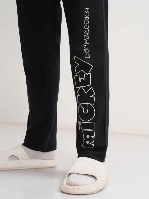 Disney By Highlander Men White Mickey Mouse T-Shirt With Trouser Co-Ords