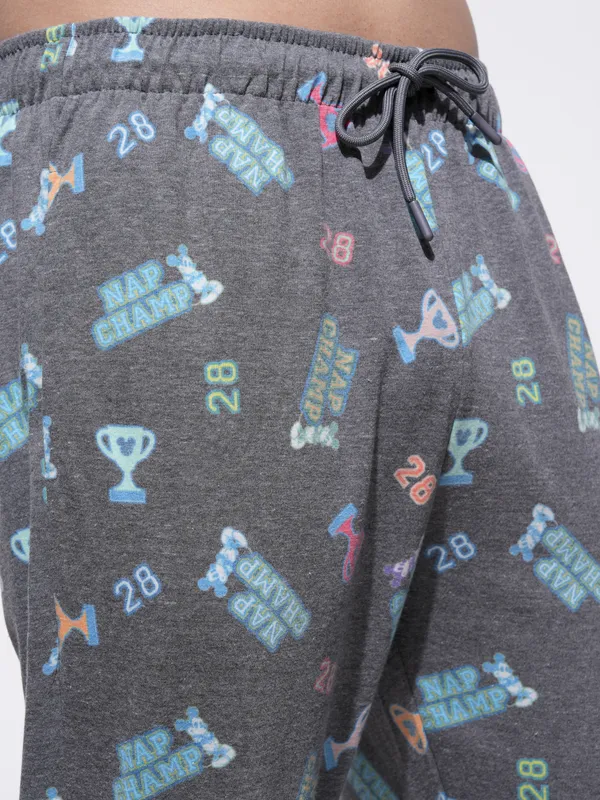Disney By Highlander Men Green Goofy T-Shirt With Trousers Co-Ords