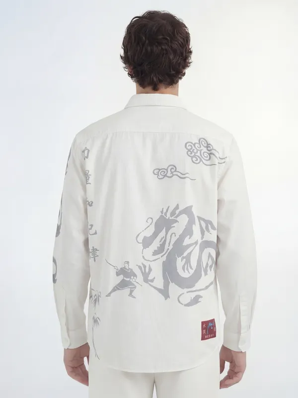 Mushu X Mulan Men Relaxed Fit Casual Shirt