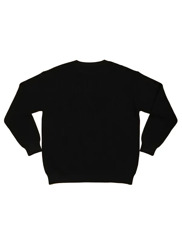 Disney By Highlander Men Black Donald Duck Round Neck Pullover Sweater